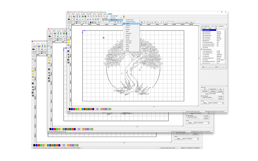 RUIDA RDC6445G details 4 Software RDworks V8(free)