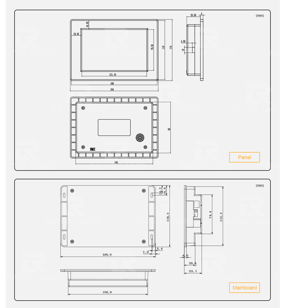 RUIDA RDC6445GT5-Details dimensions