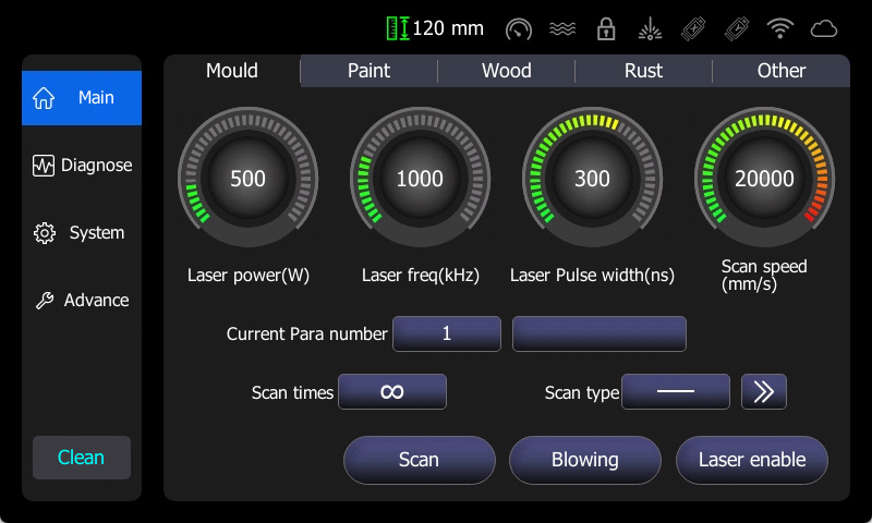 Pulse laser cleaner Main control board