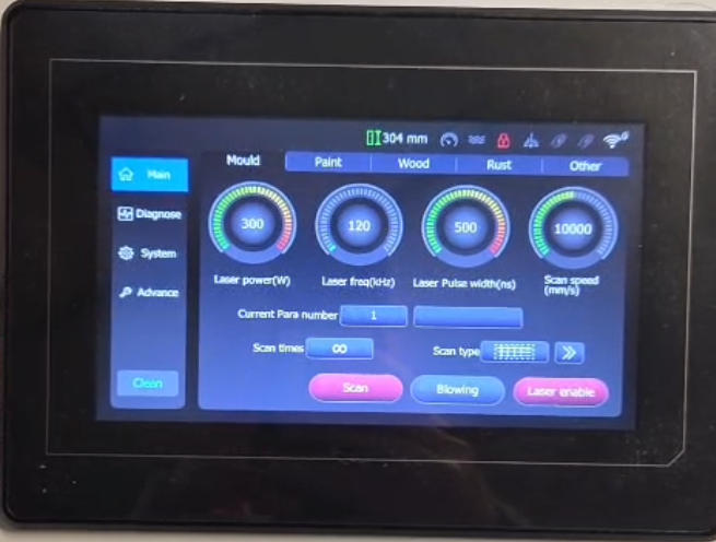 Galvo Alarm on a Laser Cleaning Machine